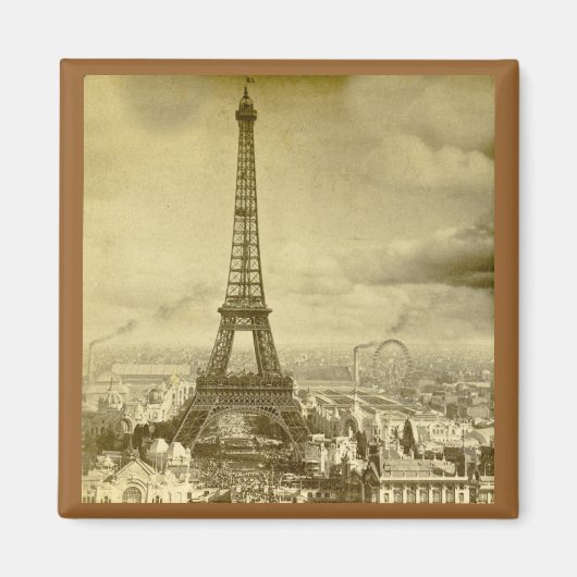 Vintag Eifelturm Paris Frankreich 1889 Magnet (Vorne)