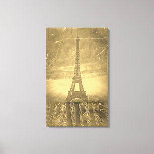 Vintag Eiffelturm Paris #3 - Wrapped Canvas Leinwanddruck