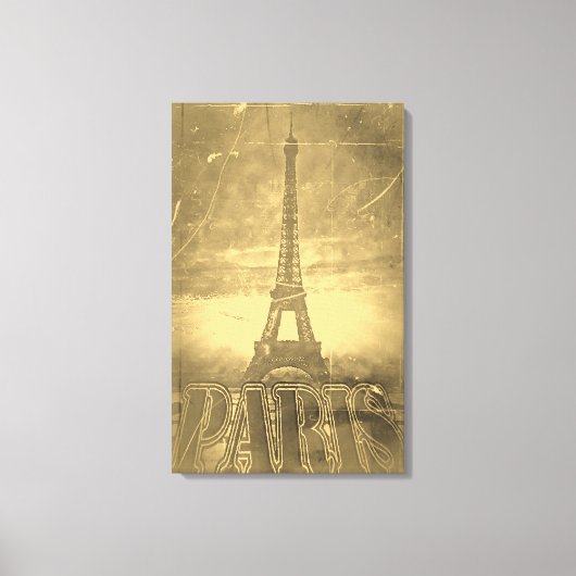 Vintag Eiffelturm Paris #3 - Wrapped Canvas Leinwanddruck (Vorderseite)