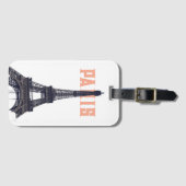 Vintag Eiffelturm Paris Europa Reisen Foto Gepäckanhänger (Vorderseite (Horizontal))