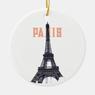 Vintag Eiffelturm Paris Europa Reisen Foto Keramik Ornament