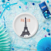 Vintag Eiffelturm Paris Europa Reisen Foto Pappteller (Party)