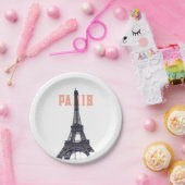 Vintag Eiffelturm Paris Europa Reisen Foto Pappteller (Party)