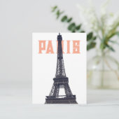 Vintag Eiffelturm Paris Europa Reisen Foto Postkarte (Stehend Vorderseite)