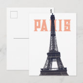 Vintag Eiffelturm Paris Europa Reisen Foto Postkarte (Vorne/Hinten)