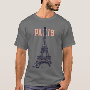 Vintag Eiffelturm Paris Europa Reisen Foto T-Shirt