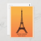 Vintag Eiffelturm Paris Frankreich Postkarte (Vorne/Hinten)