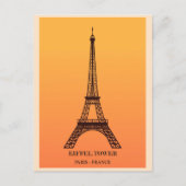 Vintag Eiffelturm Paris Frankreich Postkarte (Vorderseite)