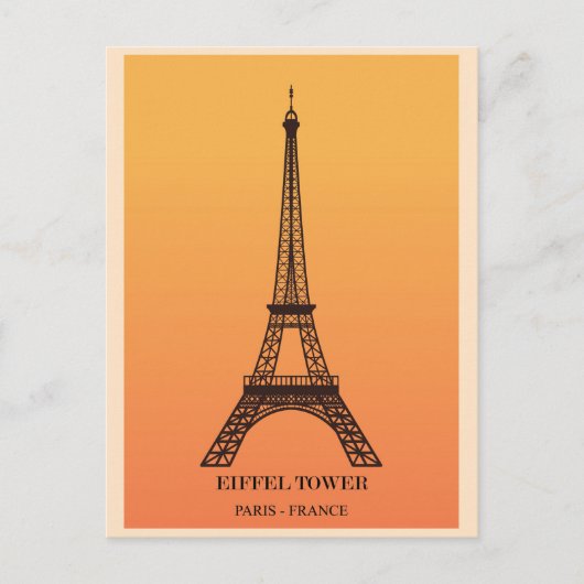Vintag Eiffelturm Paris Frankreich Postkarte (Vorderseite)