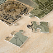 Vintag Eiffelturm Paris Frankreich Reisecollage Puzzle (Seite)