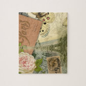 Vintag Eiffelturm Paris Frankreich Reisecollage Puzzle (Vertikal)