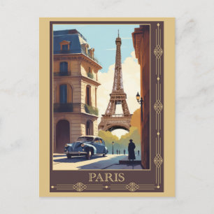 Vintag Eiffelturm Paris Frankreich Reisen Postkarte
