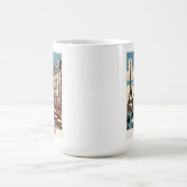 Vintag Eiffelturm Paris Frankreich Seine Café Kaffeetasse (Mittel)