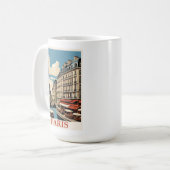 Vintag Eiffelturm Paris Frankreich Seine Café Kaffeetasse (Vorderseite Links)