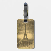 Vintag Eiffelturm Paris Gepäckanhänger (Rückseite vertikal)