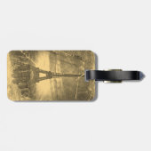 Vintag Eiffelturm Paris Gepäckanhänger (Rückseite horizontal)