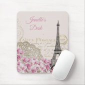 Vintag Eiffelturm Paris Postkarte Mousepad (Mit Mouse)