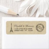 Vintag Eiffelturm Paris Postmark Wedding (Insitu)