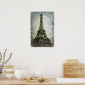 Vintag Eiffelturm Paris Travel Poster (Küche)