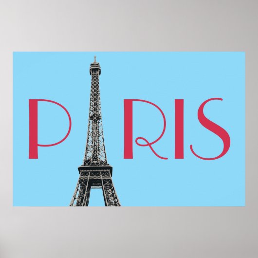 Vintag Eiffelturm Paris Travel Poster (Vorne)