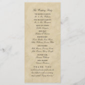 Vintag Eiffelturm Paris Wedding Programm (Rückseite)