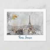 Vintag Eiffelturm - Postkarte - Retro Paris (Vorderseite)