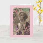 Vintag - ein Märchenende, Karte (Gelbe Blume)