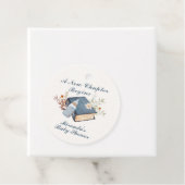 Vintag ein neues Kapitel Flasche Babydusche Geschenkanhänger (Beispiel)