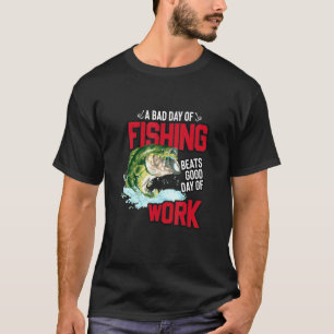 Vintag ein schlechter Tag zu fischen ist besser al T-Shirt