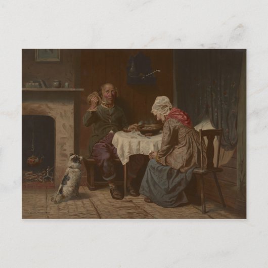 Vintag ein Segen-Lithograph Gefragt Postkarte (Vorderseite)