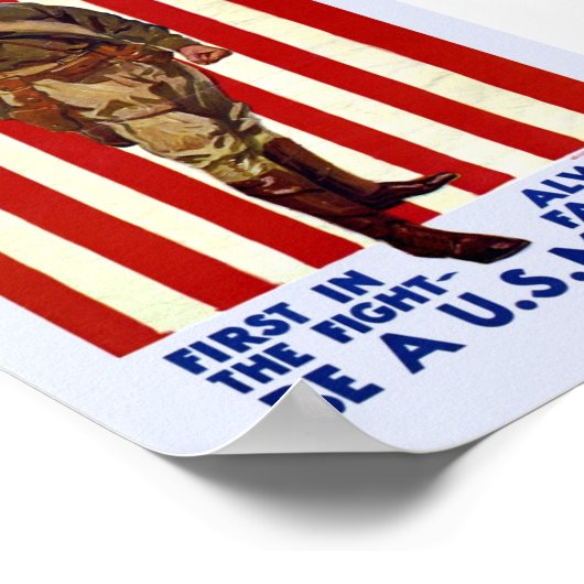 Vintag ein U.S. Poster (Ecke)