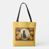 Vintag eine frohe Halloween-Black Cat Tasche (Rückseite)