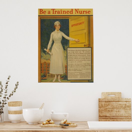 Vintag eine Krankenschwester Poster (Küche)
