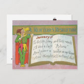 Vintag: Eine neue Entschließung - Feiertagspostkarte (Vorne/Hinten)