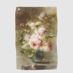 Vintag Eine Vase mit Rose Margaretha Roosenboom Golfhandtuch