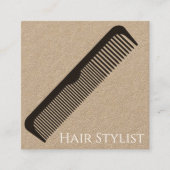 Vintag einfach schwarz quadratische visitenkarte (Vorderseite)