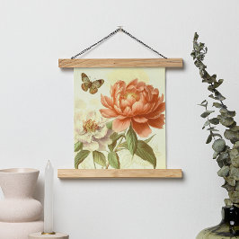 VINTAG EINFACHE BLUME MIT SCHALTFLÄCHE POSTER
