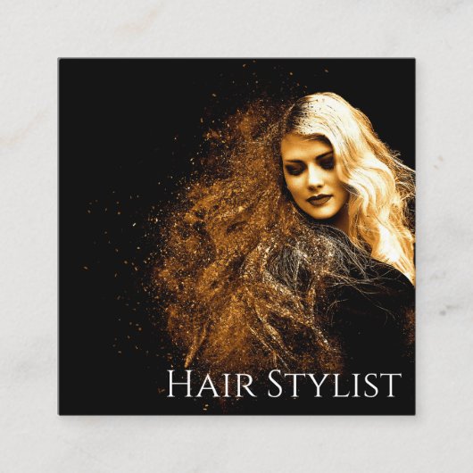 Vintag einfache schwarze Quadkarte Visitenkarte (Vorderseite)