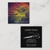 Vintag einfache schwarze Quadkarte Visitenkarte (Vorne/Hinten)