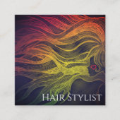 Vintag einfache schwarze Quadkarte Visitenkarte (Vorderseite)