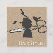 Vintag einfache schwarze Quadkarte Visitenkarte (Vorderseite)