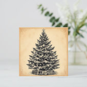 Vintag Einfache Weihnachtsbaum Elegant Trendy Karte (Stehend Vorderseite)