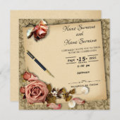 Vintag Einladung (Vorne/Hinten)