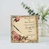 Vintag Einladung (Stehend Vorderseite)