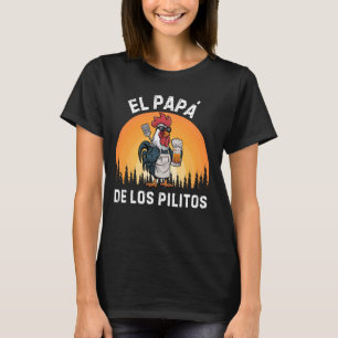 Vintag El Papa de lo pollitos lustige Spanische Di T-Shirt