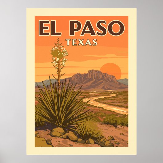 Vintag El Paso Texas Poster (Vorne)