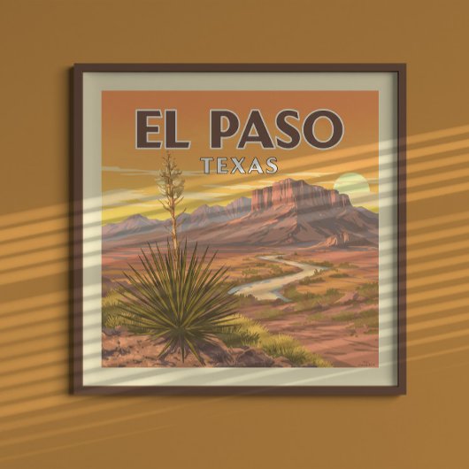 Vintag El Paso Texas Poster