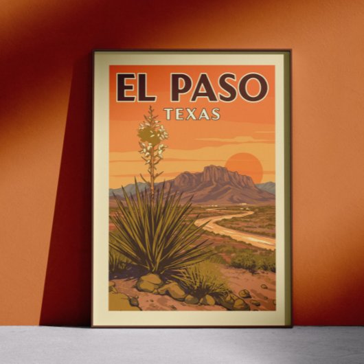 Vintag El Paso Texas Poster
