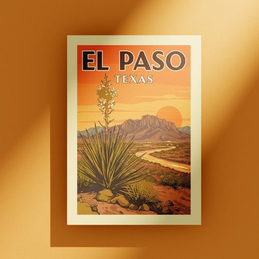 Vintag El Paso Texas Postkarte