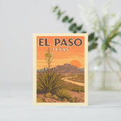 Vintag El Paso Texas Postkarte (Stehend Vorderseite)